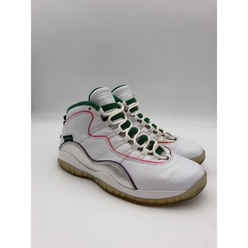 Air Jordan 10 Retro Wings White Clover Metallic Silver CK4352-103 Mens 8.5